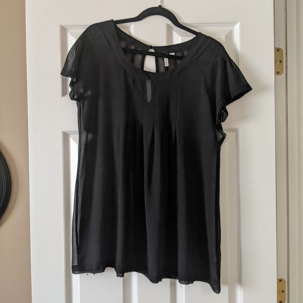 See through Top Black Large